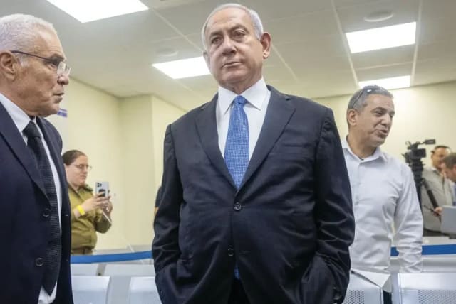  Benjamin Netanyahu testifies before the commission of inquiry into the Miron disaster, July 2022  (photo credit: Yonatan Zindel/Flash90)