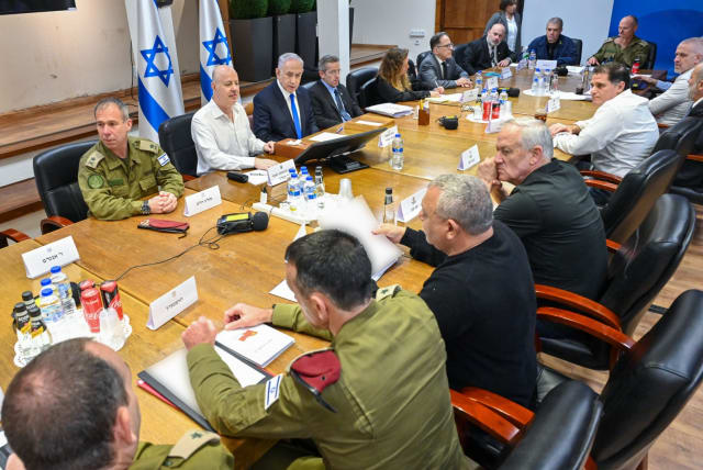  Security cabinet meeting to discuss the Rafah, March 15, 2024. (photo credit: KOBI GIDEON/GPO)