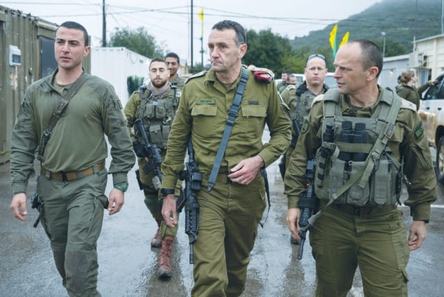  IDF CHIEF of Staff Lt.-Gen. Herzi Halevi leads a visit by senior officers to Shifa Hospital this week. (photo credit: IDF/Reuters)