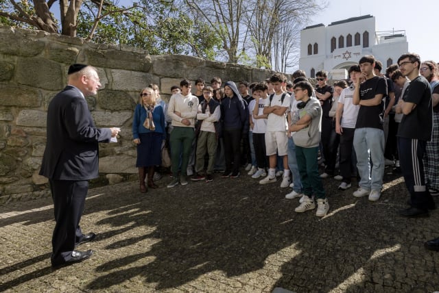  Portuguese students visit Porto's Jewish Museum, March 20, 2024.  (photo credit: Bizarro/CIP)