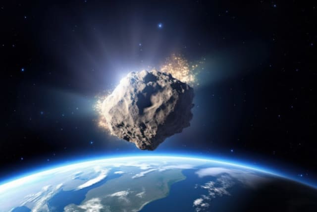  Imagen ilustrativa del paso de un asteroide por la Tierra. (photo credit: INGIMAGE)