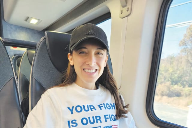  THE WRITER travels to Washington for the ‘March for Israel’ in November. (photo credit: Tirza Rom)