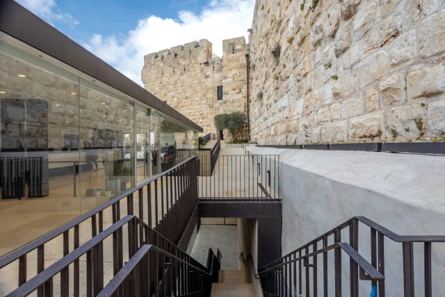  The newly opened Angelina Drahi Entrance Pavilion at the Tower of David Museum in Jerusalem. (photo credit: DOR PAZUELO)