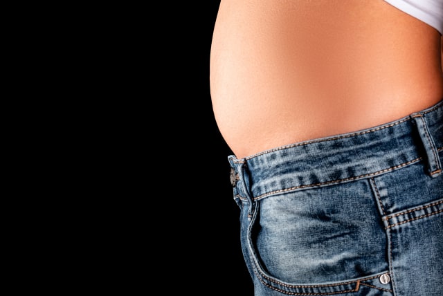  JEANS? FORGET about it! The struggles of combatting menopause belly. (photo credit: Marco Verch/Flickr)