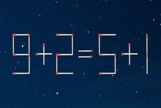  Move only one matchstick to solve this puzzle (photo credit: Adobe stock)
