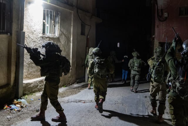   IDF troops operate in the West Bank. April 8, 2024. (photo credit: IDF SPOKESPERSON'S UNIT)