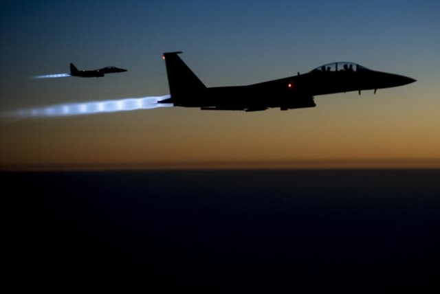 Aviones de combate F15E (photo credit: US AIR FORCE PHOTO VIA REUTERS)