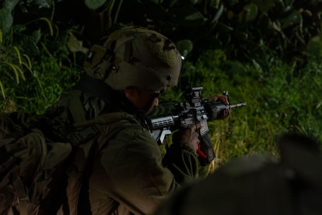 IDF forces night operation in the West Bank, April 9, 2024. (photo credit: IDF SPOKESPERSON'S UNIT)