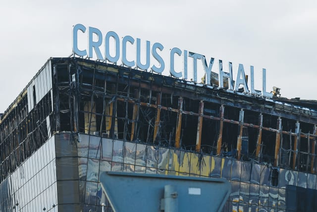  THE CROCUS City Hall building is gutted following the deadly attack on a concert venue there, outside Moscow, last month.  (photo credit: EVGENIA NOVOZHENINA/REUTERS)