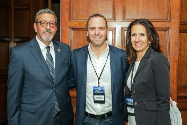  Left to right: MARK S. LEVENSON Co-Chair New Jersey-Israel Commission, GUY FRANKLIN Founder, Israeli Mapped in NY Ventures, LYNN MARTIN President, NYSE Group  (photo credit: MARC ISRAEL SELLEM)