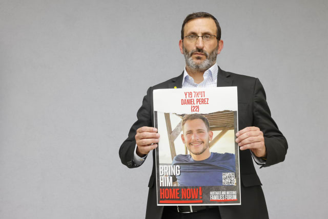  FOR 163 days, Rabbi Doron Perez and his family campaigned for the release of Daniel, until it was confirmed that he fell in battle on Oct. 7.  (photo credit: MARC ISRAEL SELLEM)