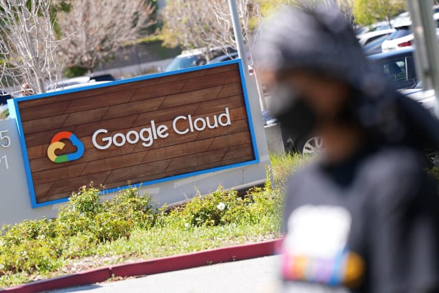  A sign for Google Cloud offices is seen in Sunnyvale, California, U.S. on April 16, 2024. (photo credit: REUTERS/NATHAN FRANDINO)