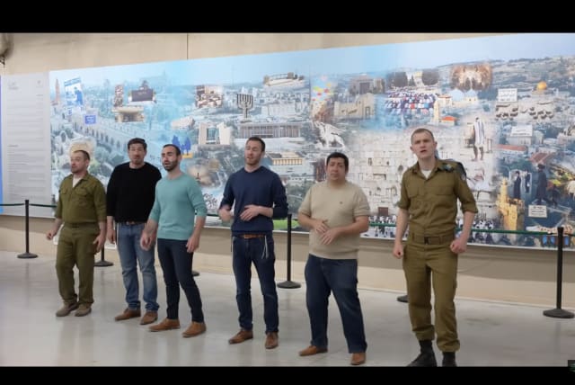  A still taken from the music video for "Israel's Fight Song" by Rabotai. (photo credit: SCREENSHOT VIA YOUTUBE)