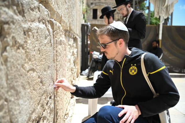 World Jewish Congress and German football league's historic visit to Israel. May 5, 2024. (photo credit: SHAHAR AZRAN / WJC)