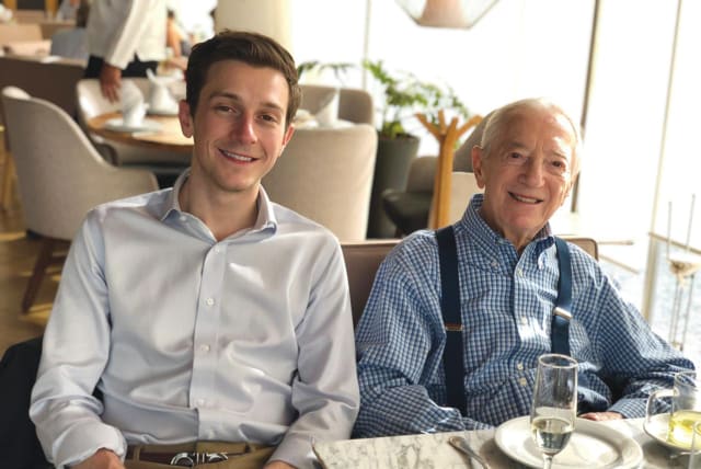  THE WRITER and his grandfather attend a Sunday family lunch, in 2019. ‘My grandpa was born in Warsaw. I assume the banner on campus instructing to ‘Go back to Poland’ is directed at my kind,’ he says. (photo credit: Yael Cukiert)
