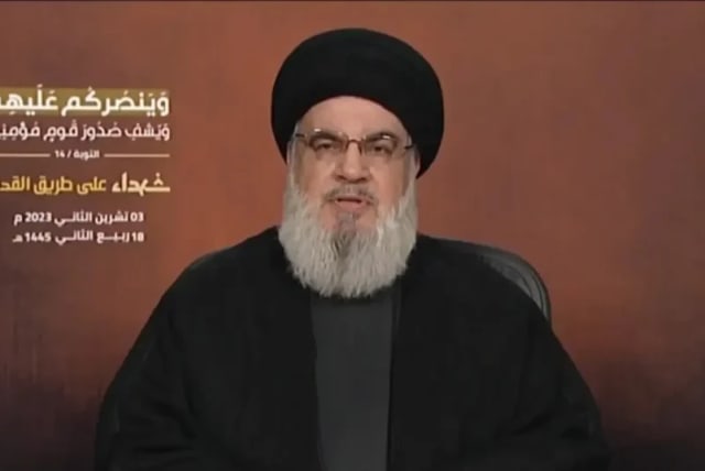  Buscando recoger platos. El Secretario General de Hezbolá, Hassan Nasrallah. (photo credit: SECTION 27A COPYRIGHT ACT)