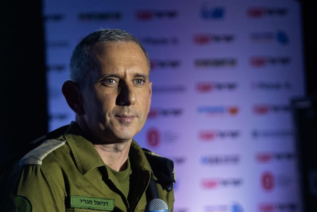  IDF Spokesperson R.-Adm. Daniel Hagari attends the Israel Hayom conference in Ashkelon, April 16, 2024.  (photo credit: OREN BEN HAKOON/FLASH90)