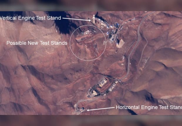  A satellite photo shows suspected tunnel expansion (in the upper-right quadrant of the picture) at Shahid Modarres Garrison, near Tehran, Iran, in this handout image obtained by Reuters on July 5, 2024. 
