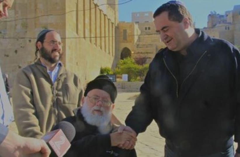 Yisrael Katz with Rabbi Moshe Levinger