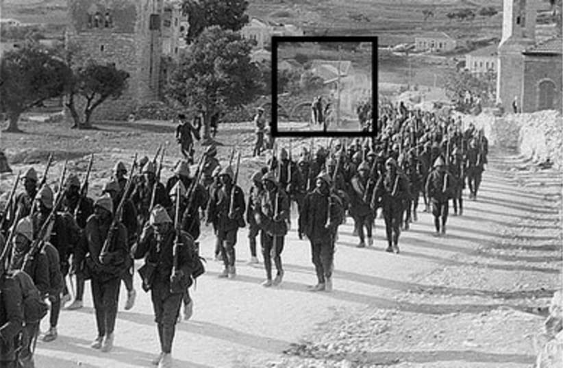 Turkish soldiers marching