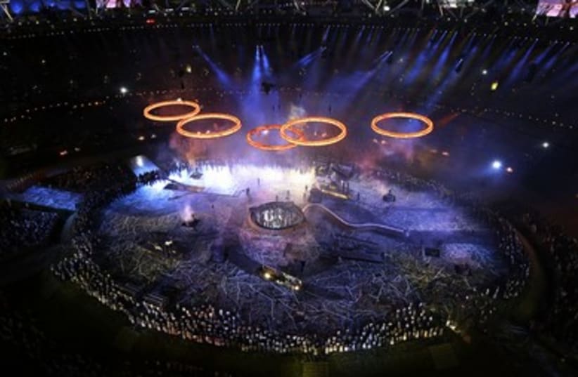 Artists perform during the opening ceremony at London games