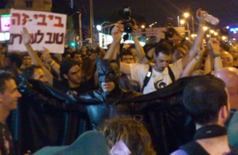 Batman at Tel Aviv protest 390 
