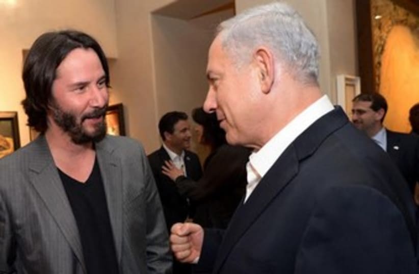 Netanyahu and Keanu Reeves