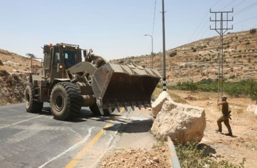 Heavy machinery operating in west bank