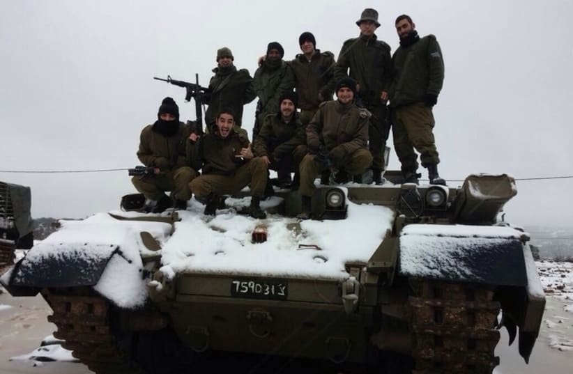 IDF soldiers in the snow