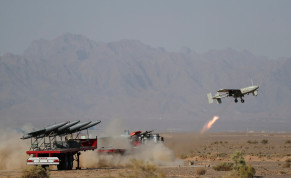  A drone is launched during a military exercise in an undisclosed location in Iran, in this handout image obtained on August 25, 2022.