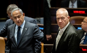  Israeli Prime Minister Benjamin Netanyahu and Defense Minister Yoav Gallant are both seen in the Knesset in Jerusalem.